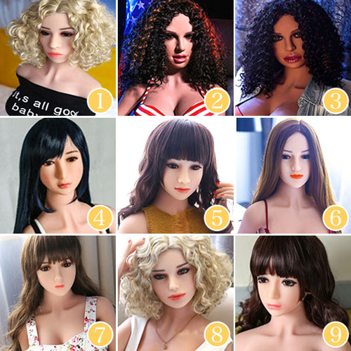 Lifelike Silicone Sex Doll HEAD Real TPE Love Toy Have a Head with FREE Wig (DHH)