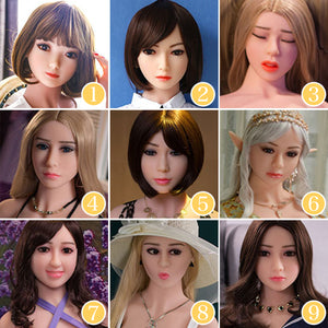 Lifelike TPE Sex Doll Have a Head Real Silicone Love Toy HEAD with FREE Wig (DHJ)